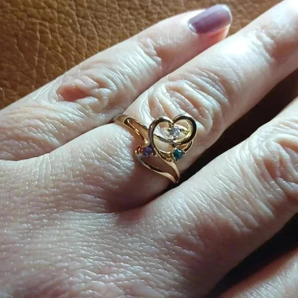 💙🌹Gold-plated Mother's ring. yellow - Picture 3 of 8